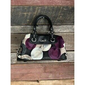 Black leather. Multicolored coach Bag